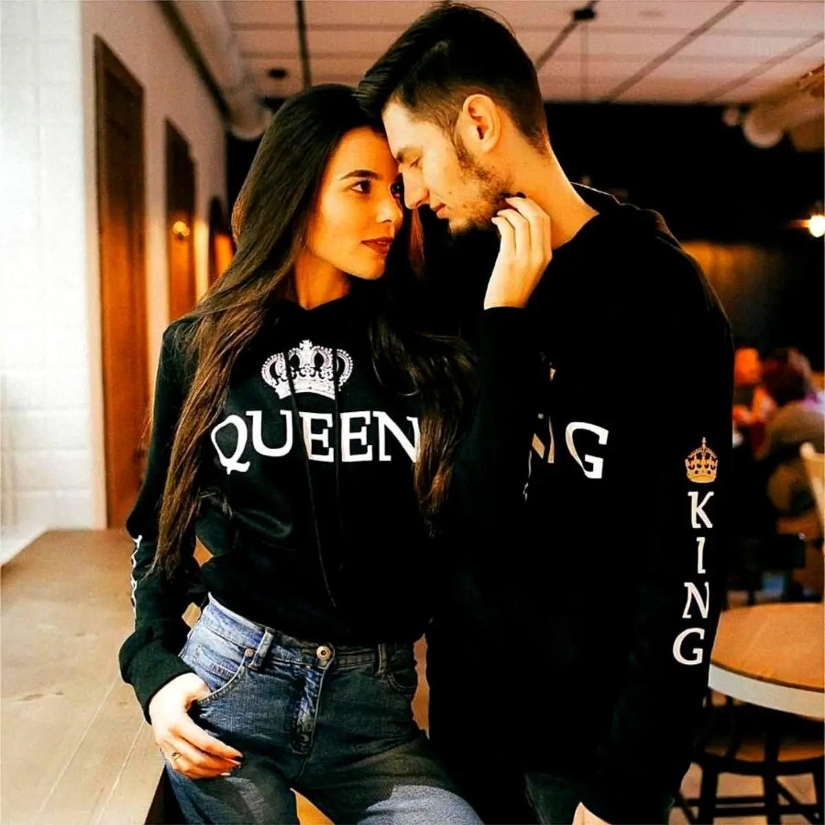 Black King Queen Hoodies - Image 5