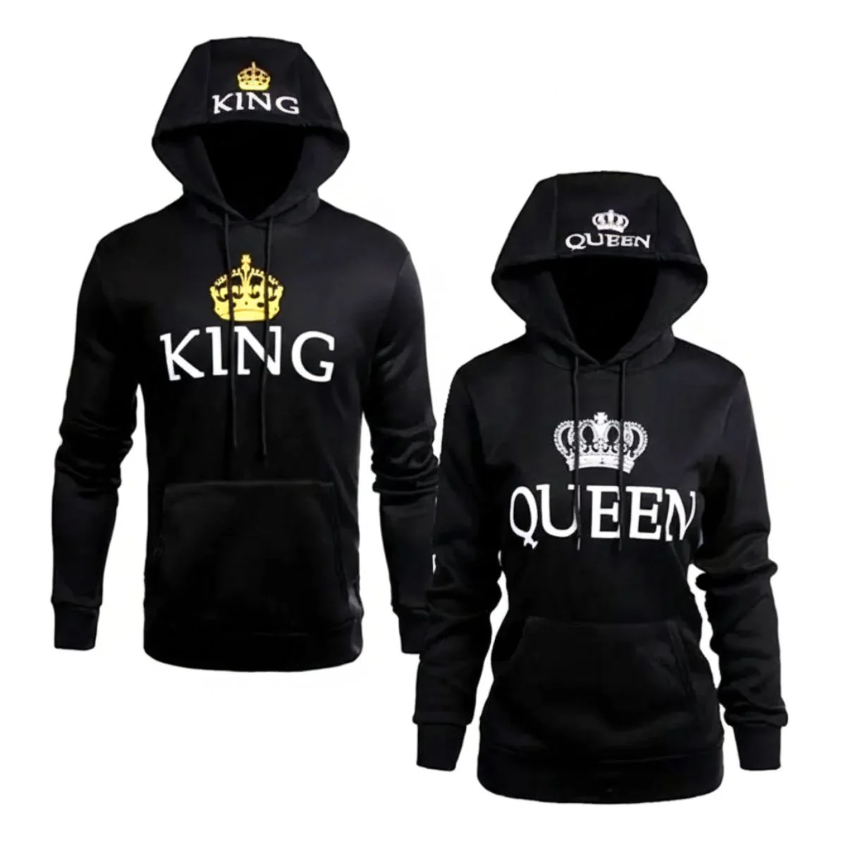 Black King Queen Hoodies - Image 7