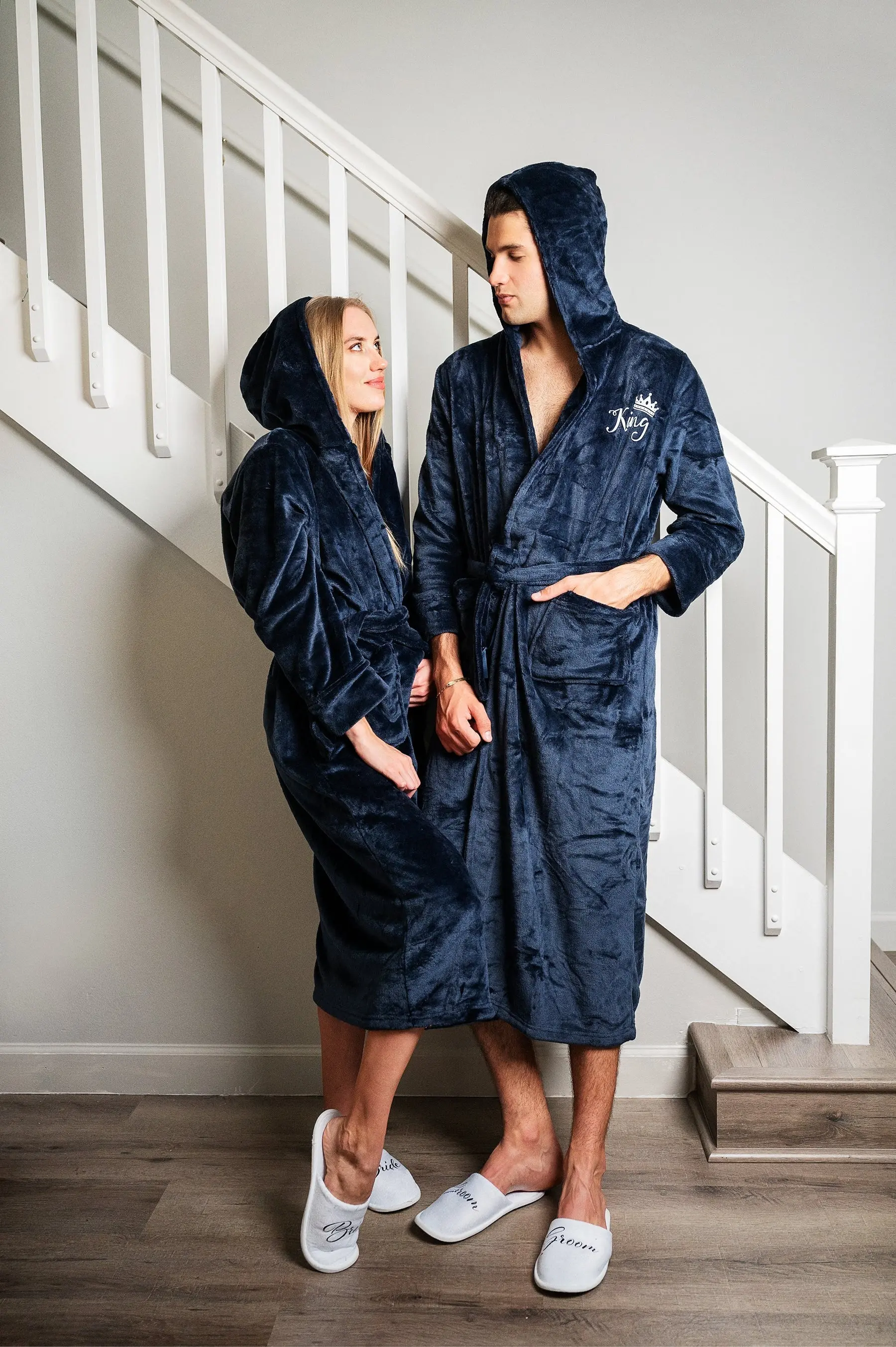 Blue King & Queen Bathrobes - Image 3
