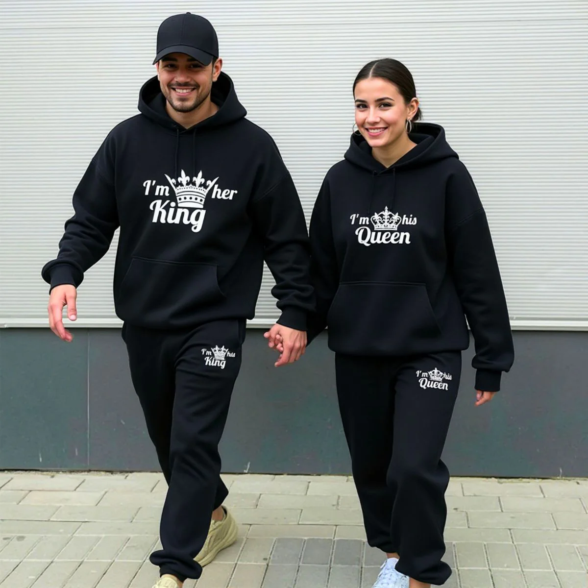 King & Queen Black Tracksuits - Image 4