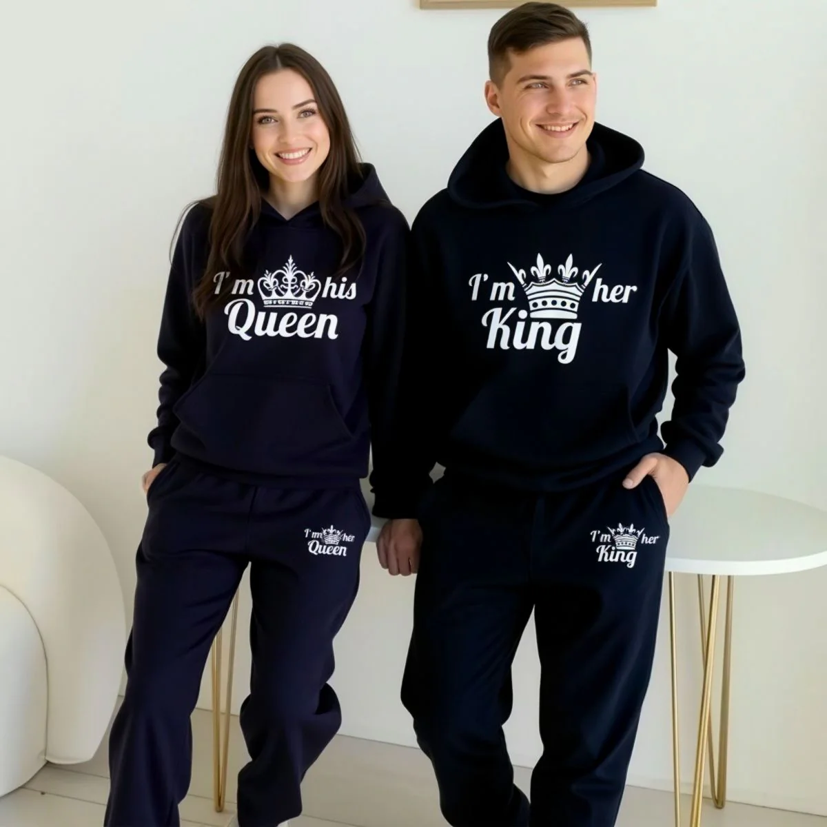 King & Queen Black Tracksuits - Image 5