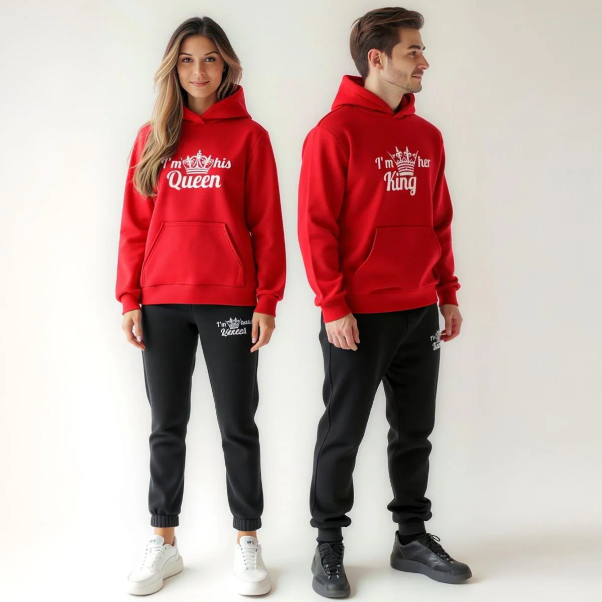 King & Queen Red Tracksuits - Image 3