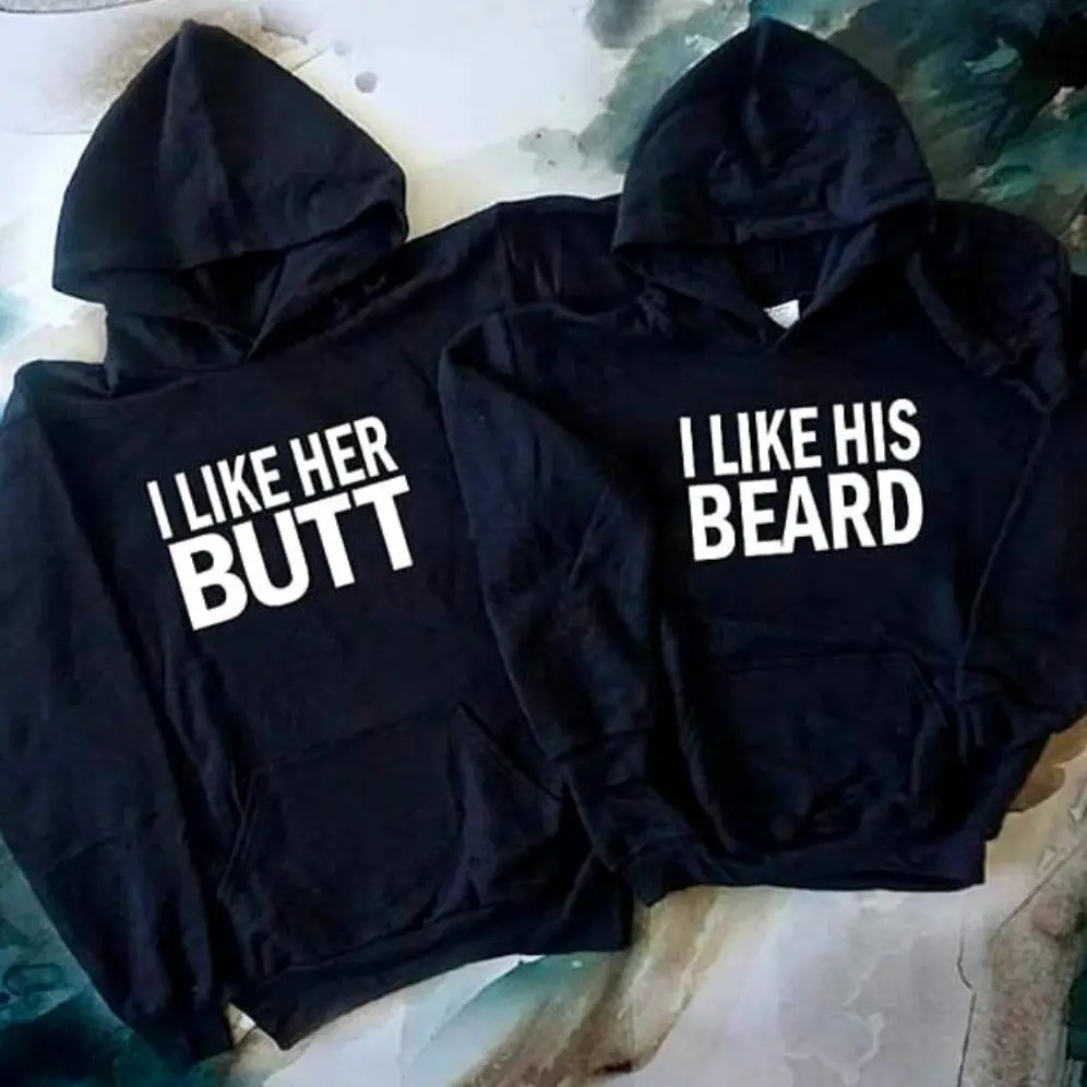 His Beard & Her Butt Hoodies - Image 4