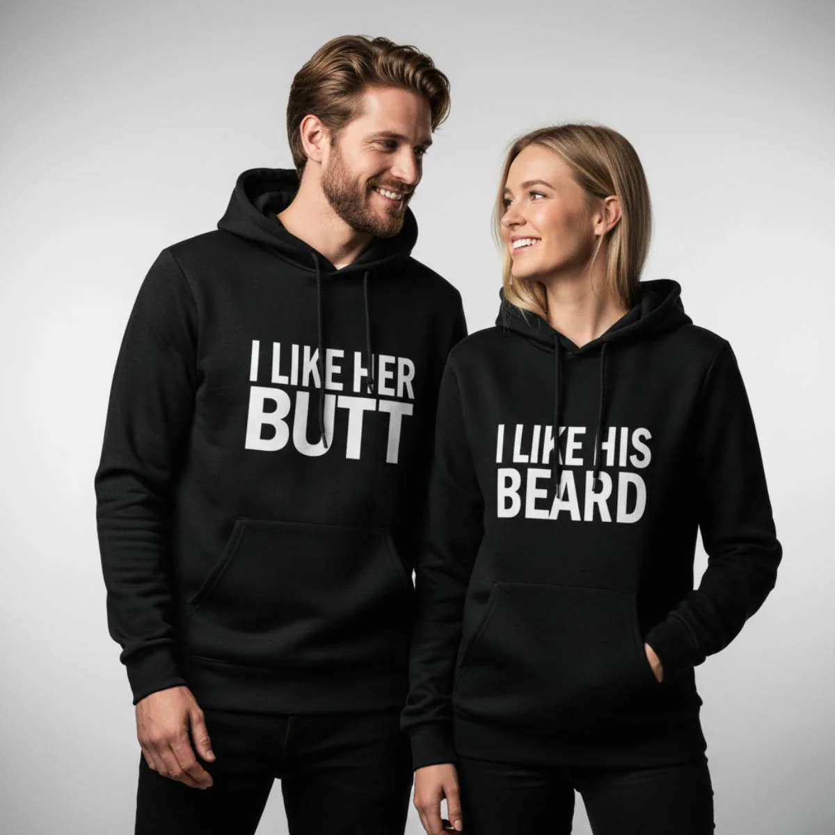 His Beard & Her Butt Hoodies - Image 5