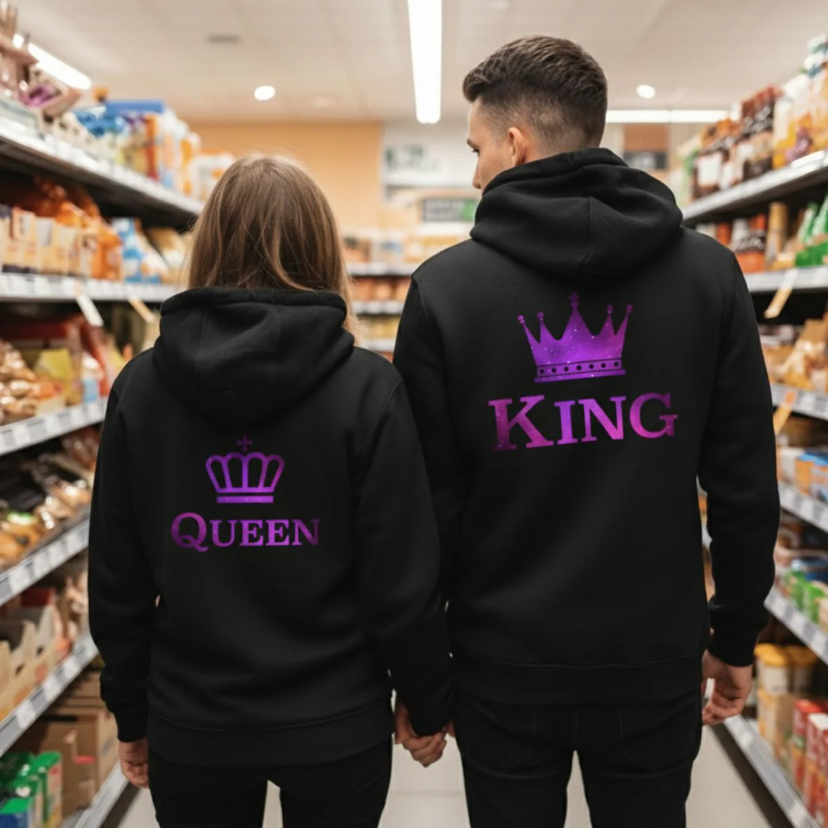 Purple King & Queen Hoodies - Image 4